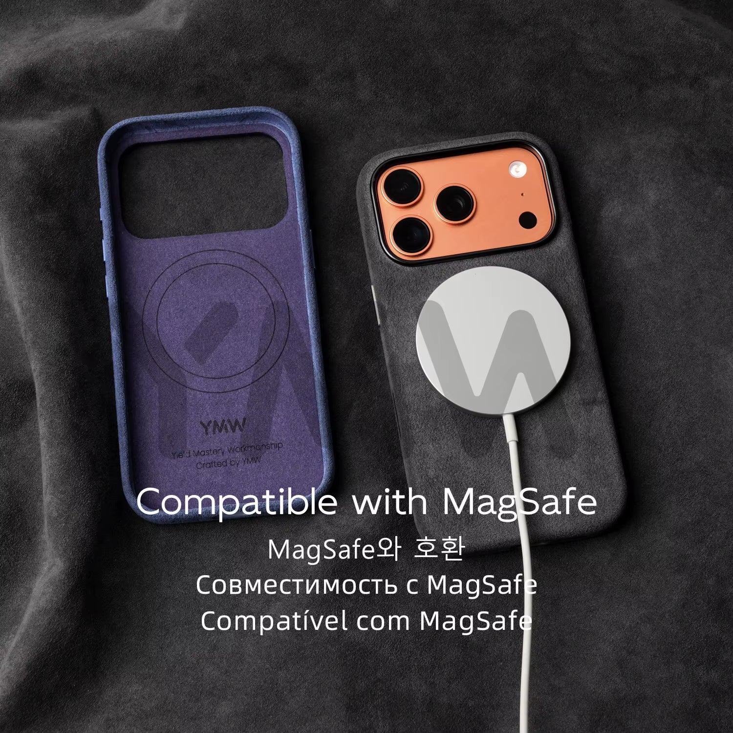 Magnetic ALCANTARA Case for Iphone 17 16 Pro Max 15 14 Luxury Suede Leather Supercar Phone Cases Camera Button Cover