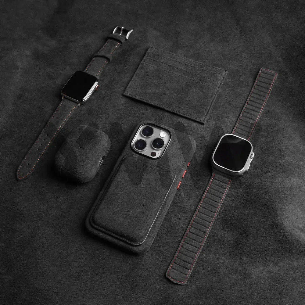 Magnetic ALCANTARA Case for Iphone 17 16 Pro Max 15 14 Luxury Suede Leather Supercar Phone Cases Camera Button Cover