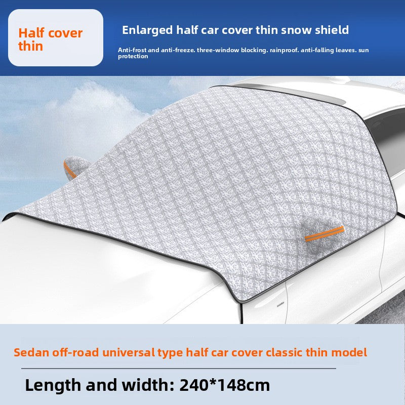 Magnetic thickened car cover for car snow shield