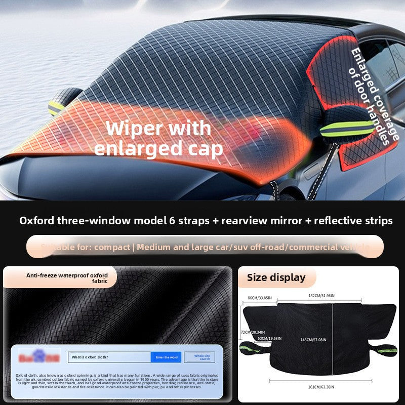 Magnetic thickened car cover for car snow shield