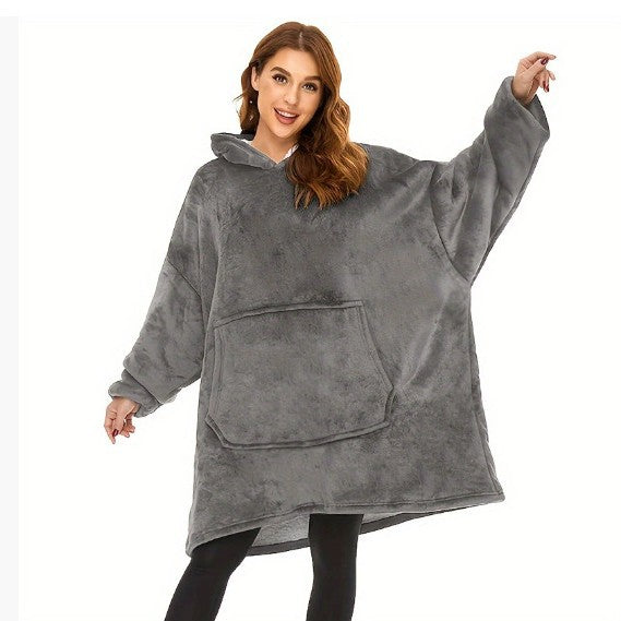 Hooded Fleece Pajamas Thickened Pullover Sleepwear