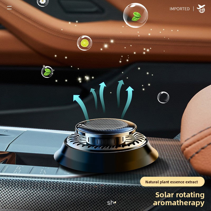 Solar-powered car aroma diffuser