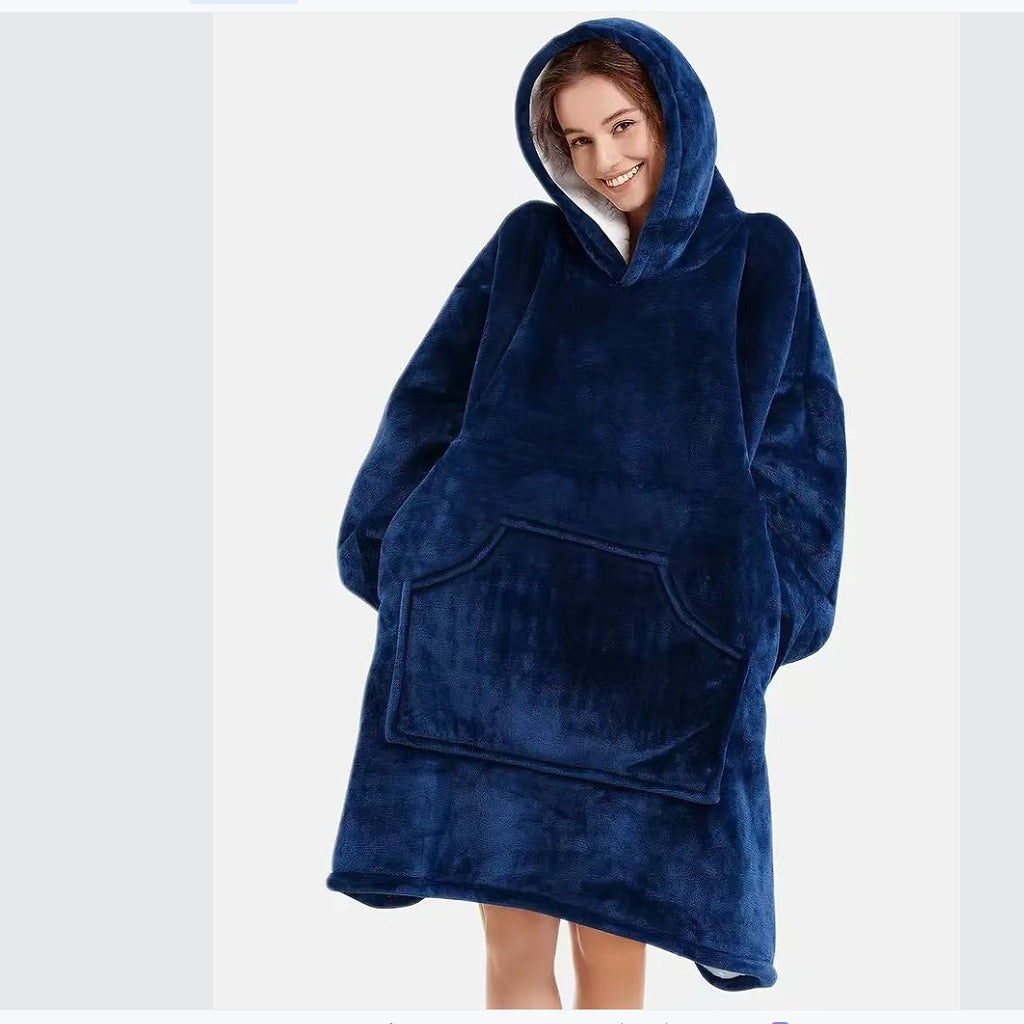 Hooded Fleece Pajamas Thickened Pullover Sleepwear