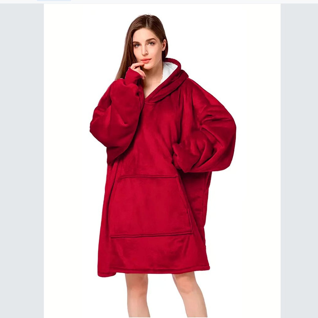 Hooded Fleece Pajamas Thickened Pullover Sleepwear