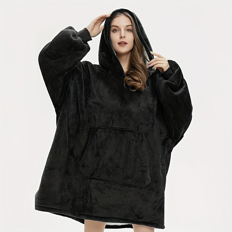 Hooded Fleece Pajamas Thickened Pullover Sleepwear