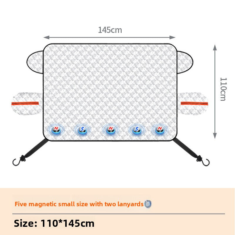 Magnetic thickened car cover for car snow shield