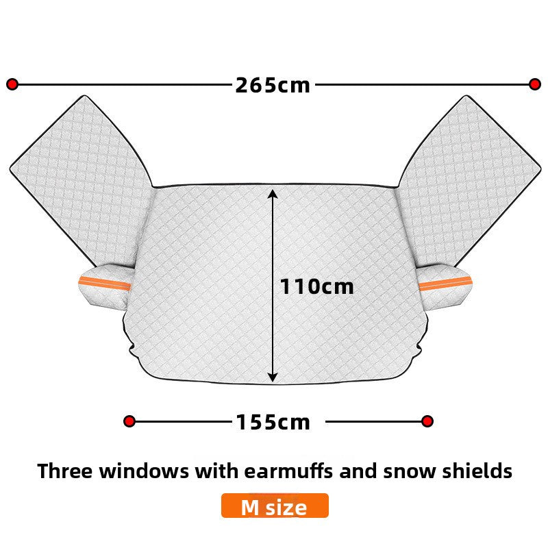 Magnetic thickened car cover for car snow shield