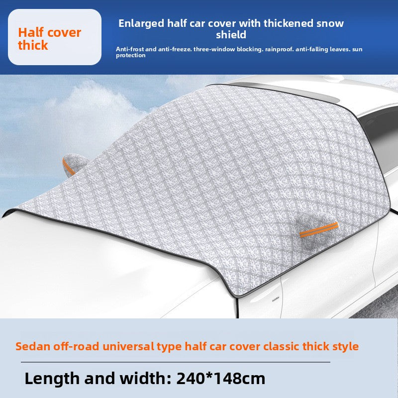 Magnetic thickened car cover for car snow shield