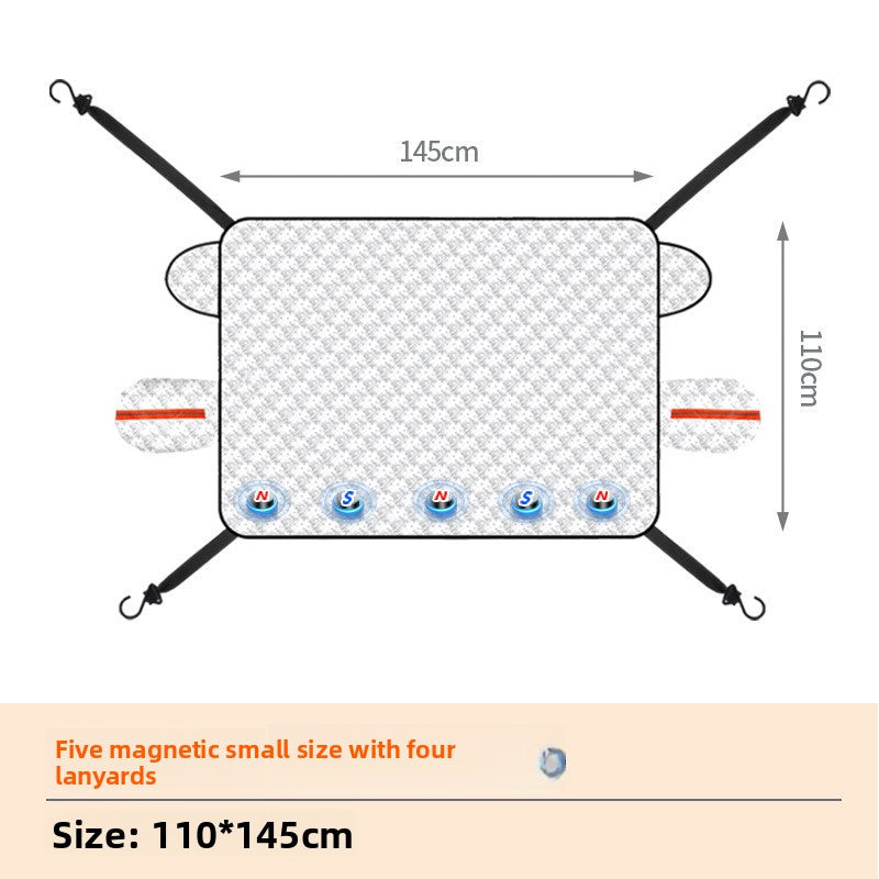 Magnetic thickened car cover for car snow shield