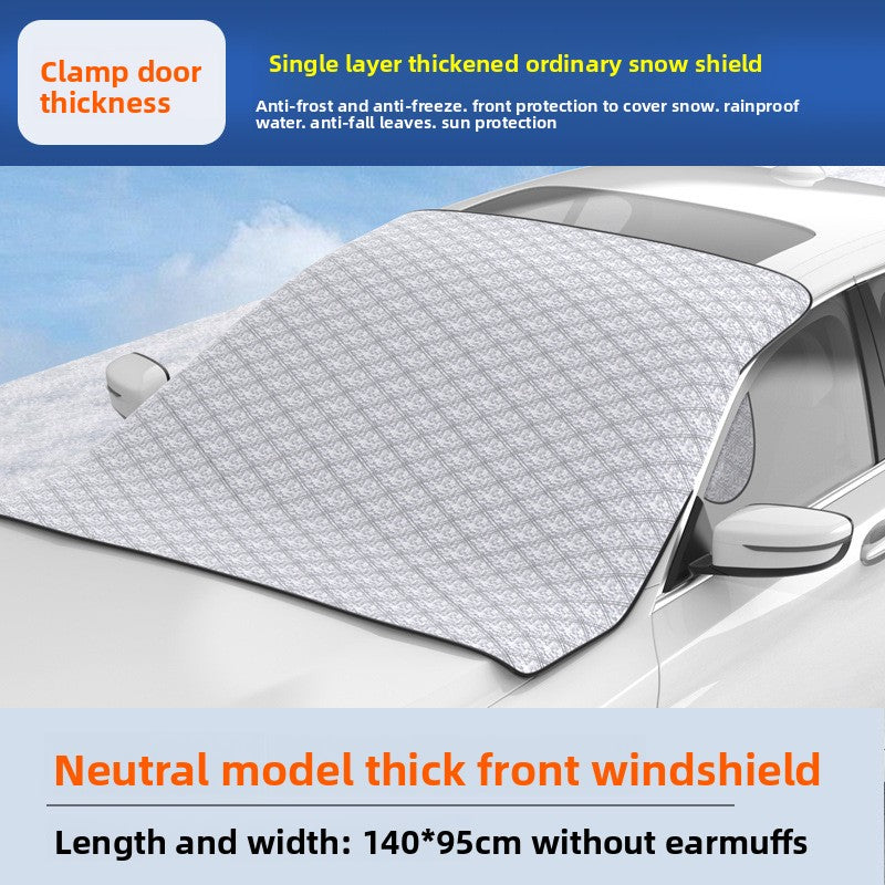 Magnetic thickened car cover for car snow shield